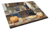 NEW Belgian Malinois Fall Kitchen Pumpkins Glass Cutting Board Decorative Tempered Glass Kitchen Cutting and Serving Board Large Size Chopping Board