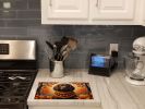 NEW Boykin Spaniel Fall Glass Cutting Board Decorative Tempered Glass Kitchen Cutting and Serving Board Large Size Chopping Board