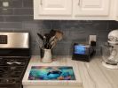 NEW Manatee Glass Cutting Board Decorative Tempered Glass Kitchen Cutting and Serving Board Large Size Chopping Board